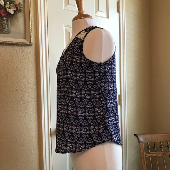 Papermoon Sleeveless Blouse Navy / White PM - Picture 4 of 11